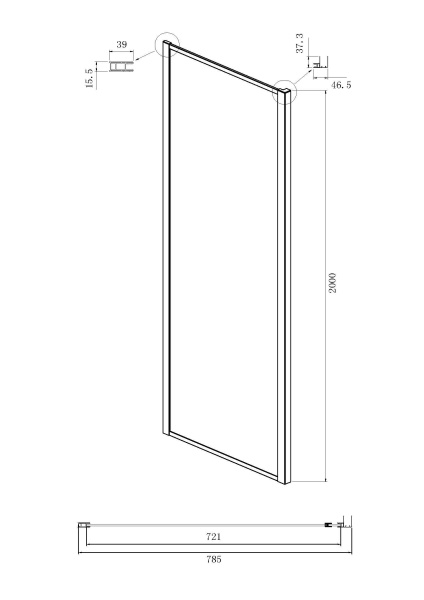 Боковая стенка Ambassador Elysium 80KX 800x2000