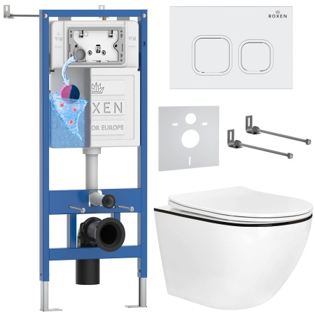 Комплект 6 в 1 RoxenBath StounFix Dual Fresh 964671 (состоит из: 710200, Santi 410280W, 530110-01B)