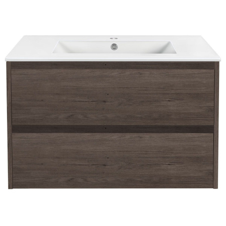 Тумба под раковину Vincea Gio 800 подвесная, 2 выкатных ящика soft-close, R.Oak