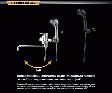 Смеситель для ванны D&K Rhein Valerius DA1363301