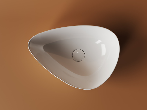 Умывальник Ceramicanova чаша накладная прямоугольная со сливом переливом Element 600x380x140мм