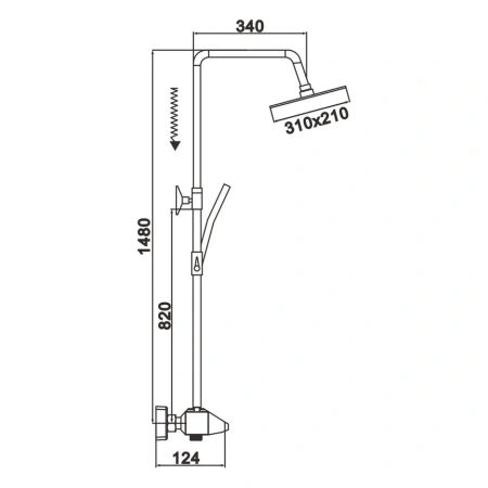 Душевая система Rose R3736H