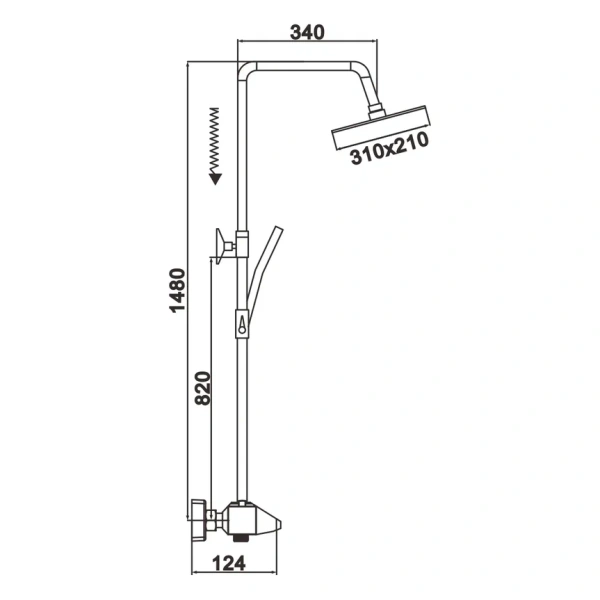 Душевая система Rose R3736H