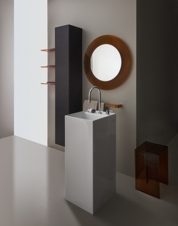 Напольная раковина Kartell by laufen 37,5х43,5х90 см, без отверстия перелива, с 1 отверстием для смесителя, санфарфор 8.1133.1.000.111.1
