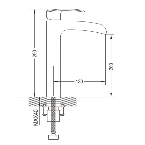 Смеситель для раковины Rose R1211F белый/хром
