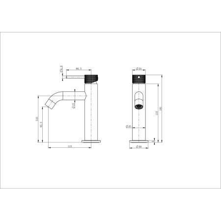 Смеситель для раковины WONZON & WOGHAND, Белый матовый (WW-H1061-MW)