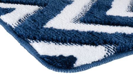Коврик для ванной Fixsen River 1-ый, FX-5004M, темно-синий, 50х80 см