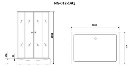 Душевой уголок Niagara Eco NG 012-14Q BLACK