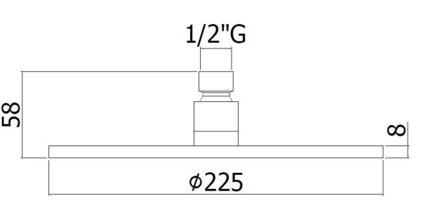 Верхний душ Paffoni MASTER ZSOF074BO d225 белый матовый