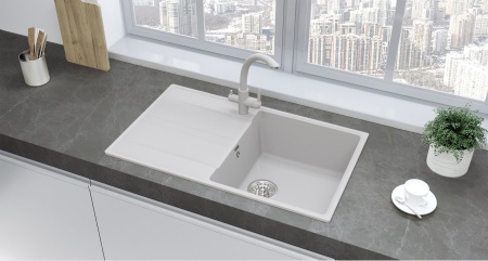 Кухонная мойка Ulgran Quartz Prima 850-04, платина
