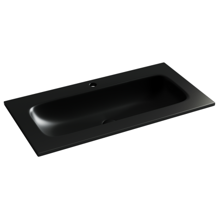 Раковина накладная мебельная Ceramicanova Грация (Grace) прямоугольная 910x457x137 с отверстием под смеситель цвет черный матовый CN7019MB