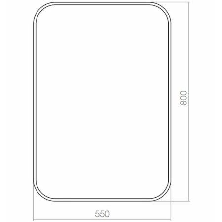 Зеркало Silver Mirrors Amadeus 550x800 LED-00002352 с датчиком движения, металлическая рама