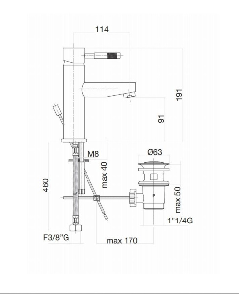 Смеситель для биде Fiore Xenon 44CR5371, хром