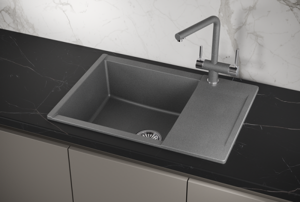 Мойка для кухни Granula Estetica 7003 графит, 70х50 см, прямоугольная