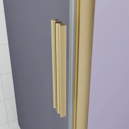 Душевая дверь Veconi Ottimo P30 G, 800x1900, золото брашинг, стекло матовое