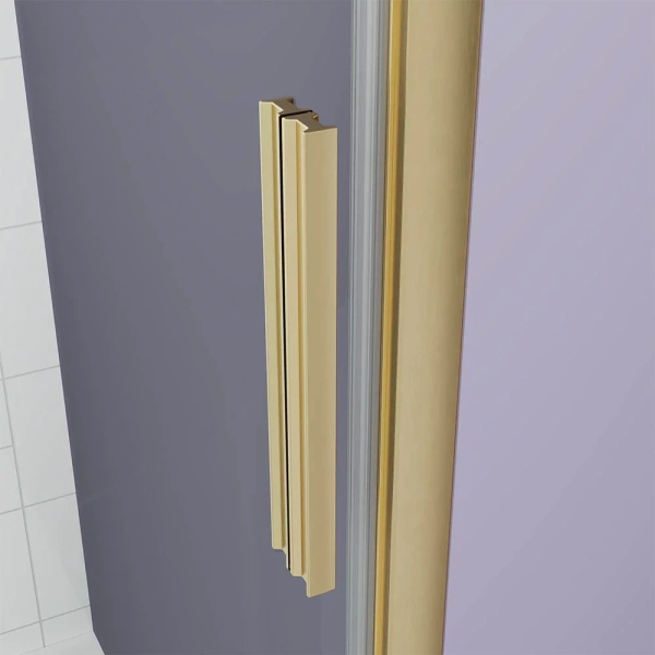 Душевая дверь Veconi Ottimo P30 G, 900x1900, золото брашинг, стекло прозрачное