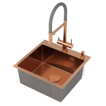 Кухонная мойка RoxenBath Simple 50 PVD бронза (текстурное покрытие)