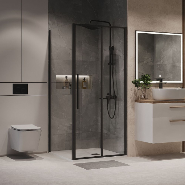 Душевое ограждение Niagara Nova NG-84-10AB-A100B-34 (100*100*195) квадрат, двери раздвижные