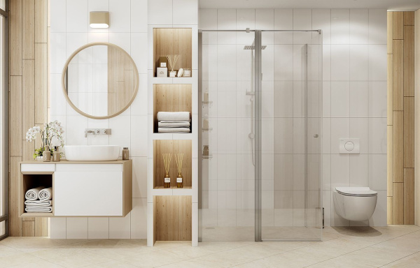 Душевой уголок Ambassador Nord 13011107-ST9, прямоугольный, линейный трап, 120х80