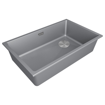 Мойка LUMI 74UNI-SKEW, IT-GRANIT, LU74SK-GRM, серый металлик, 740х440, Paulmark