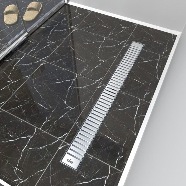 Комплект водоотводящий желоб DP20-700 из нержавеющей стали + Декор. решетка LG20-700 70СМ