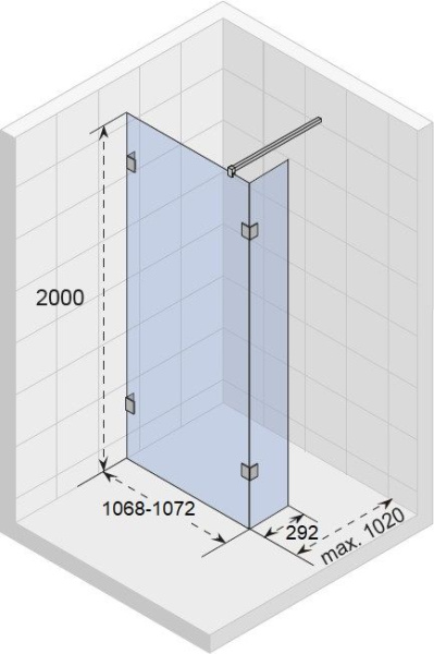 Душевая перегородка Riho SZ Scandic NXT X402 110 GX00762B0