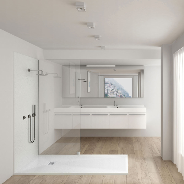 Поддон для душа из искусственного камня Vincea VST-4SR9017W, 1700*900*30, белый матовый