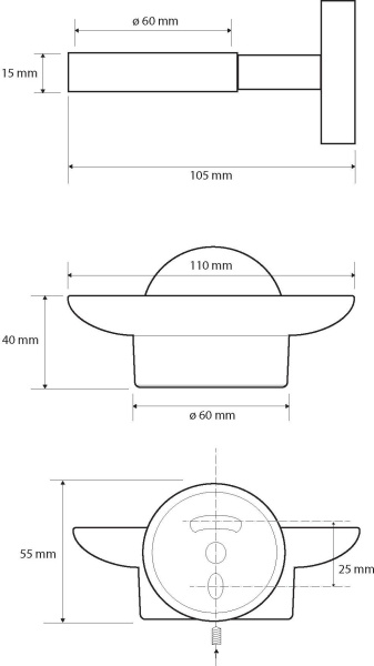 Мыльница Bemeta Amber 155108042 стеклянная