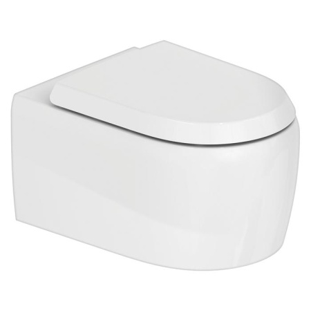Duravit Qatego Унитаз подвесной 37х57см., с креплением Durafix, с установленными петлями из нерж. стали, цвет: белый 2556090000