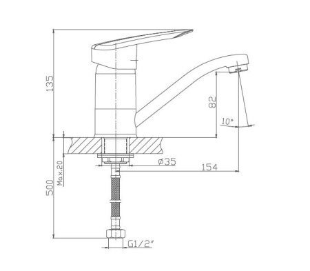 Смеситель для раковины Haiba HB4507-2