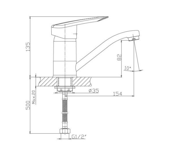 Смеситель для раковины Haiba HB4507-2