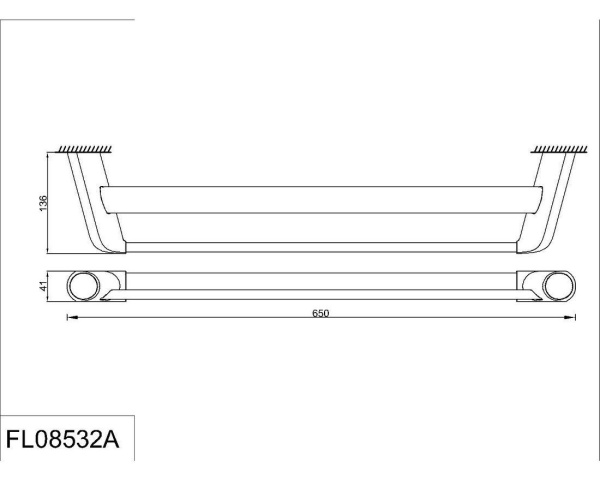 Полотенцедержатель двойной RUSH Flores FL08532A 60 см