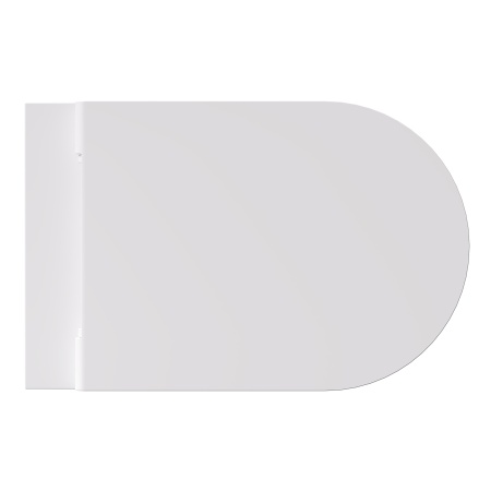 Alice Hide Round Унитаз подвесной 570*370, безободковый, белый матовый (без сиденья)