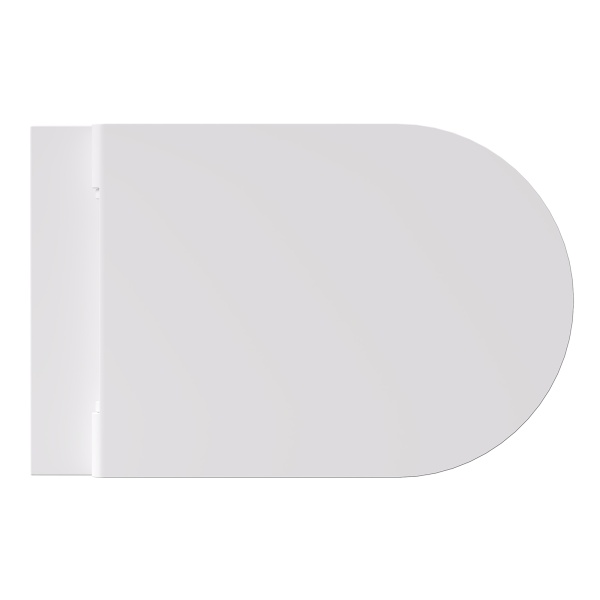 Alice Hide Round Унитаз подвесной 570*370, безободковый, белый матовый (без сиденья)