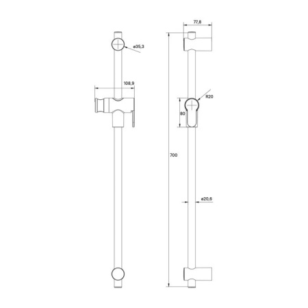 Стойка для душа IDDIS Ray RAY70B0i17