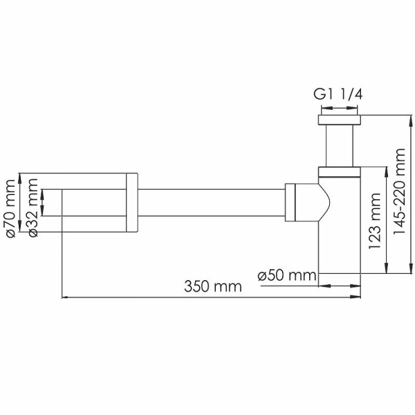 Сифон для раковины WasserKRAFT Asphe A334