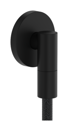 Настенная розетка с обратным клапаном Hansgrohe FixFit Fine S 28882670. черный матовый 28882670