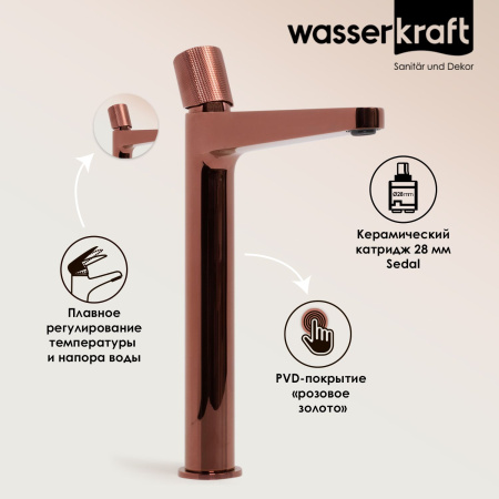 Смеситель для раковины Wasserkraft Paar 8803H