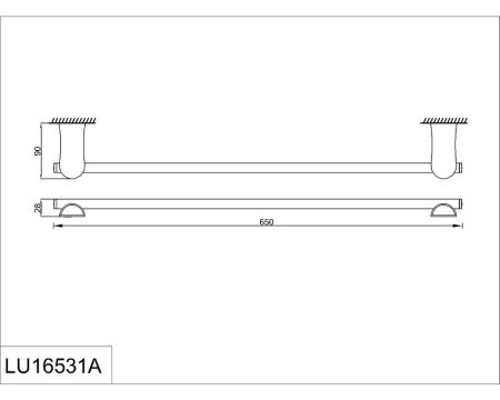 Полотенцедержатель RUSH Luson LU16531A 60 см