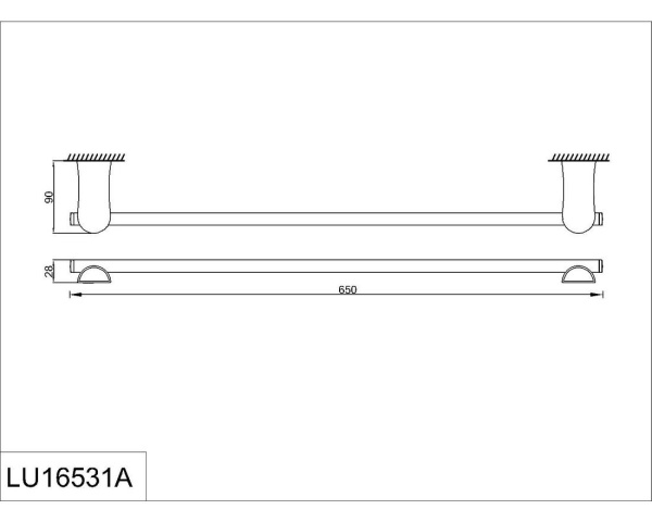 Полотенцедержатель RUSH Luson LU16531A 60 см