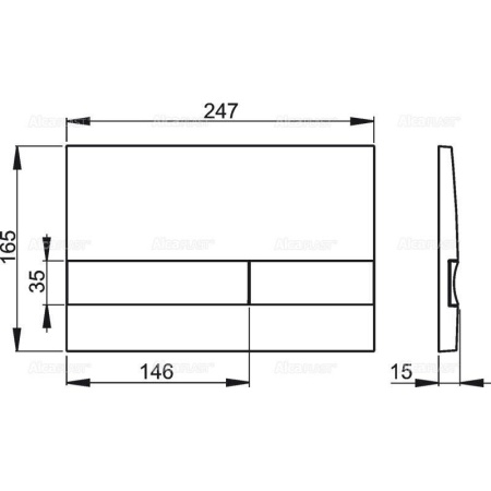 Кнопка управления Alcaplast Белая/черная M1710-8
