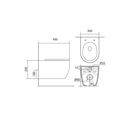 Комплект инсталляции с унитазом AQUATEK ЕВРОПА NEW AQ1106-00 Standard