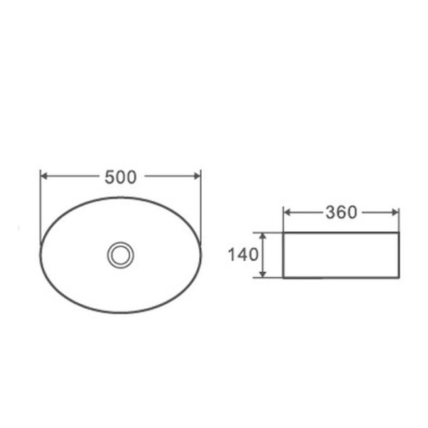 Раковина чаша D&K Matrix DT1390316, белый