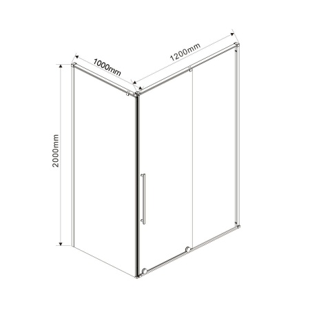 Душевой уголок Vincea Arno VSR-1A1012CL, 1200*1000, хром, стекло прозрачное
