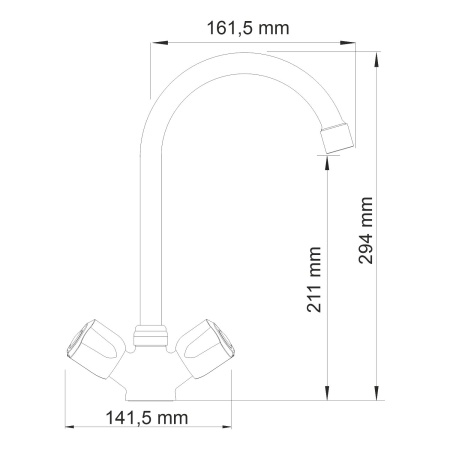 Смеситель для кухонной мойки WasserKRAFT Amper 2907