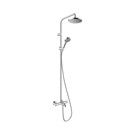 Hansgrohe Vernis Blend Showerpipe 200 Душевая система 1jet EcoSmart с термостатом для ванны хром 26079000