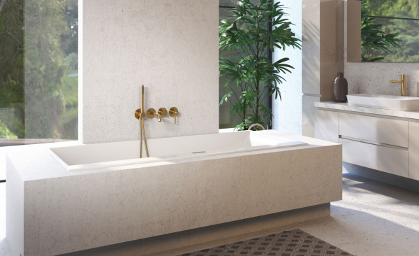 Встраиваемый смеситель для ванны TIMO Saona 2314/17YSM, матовое золото