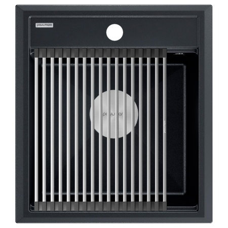 Мойка STEPIA 45, IT-GRANIT, PM114651-BLM, черный, 460х510, Paulmark