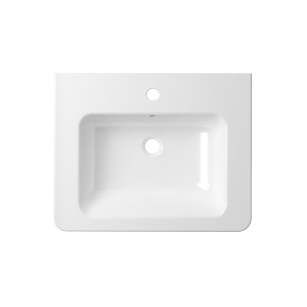 Комплект 3 в 1 Lavinia Boho Bathroom Sink 21520408: врезная фарфоровая раковина 60 см, металлический сифон, донный клапан