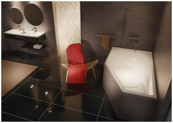 Акриловая ванна с усиленным каркасом и сифоном Riho Yukon 160x90 R BA3400500000000